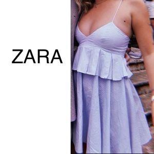 Zara Poplin Tiered Dress